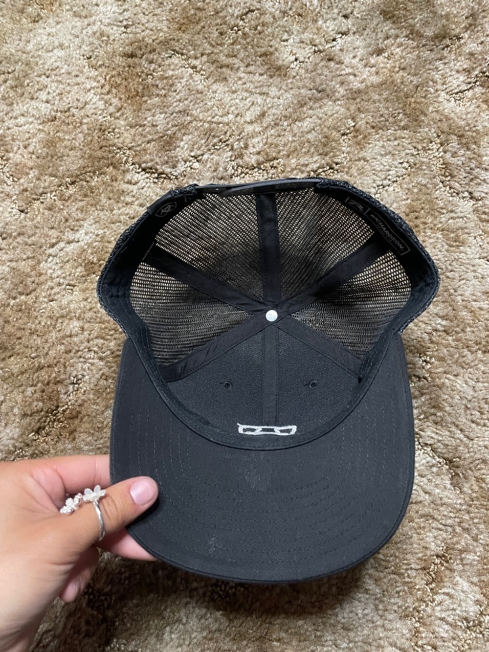 Ariat Black Western Baseball Cap Unisex Adults One Size - Picture 3 of 3
